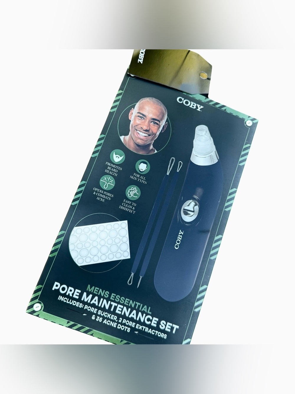 Coby Mens Pore Maintenance Skin Care Acne Dots Extracting Tool Vacuum Gift Set